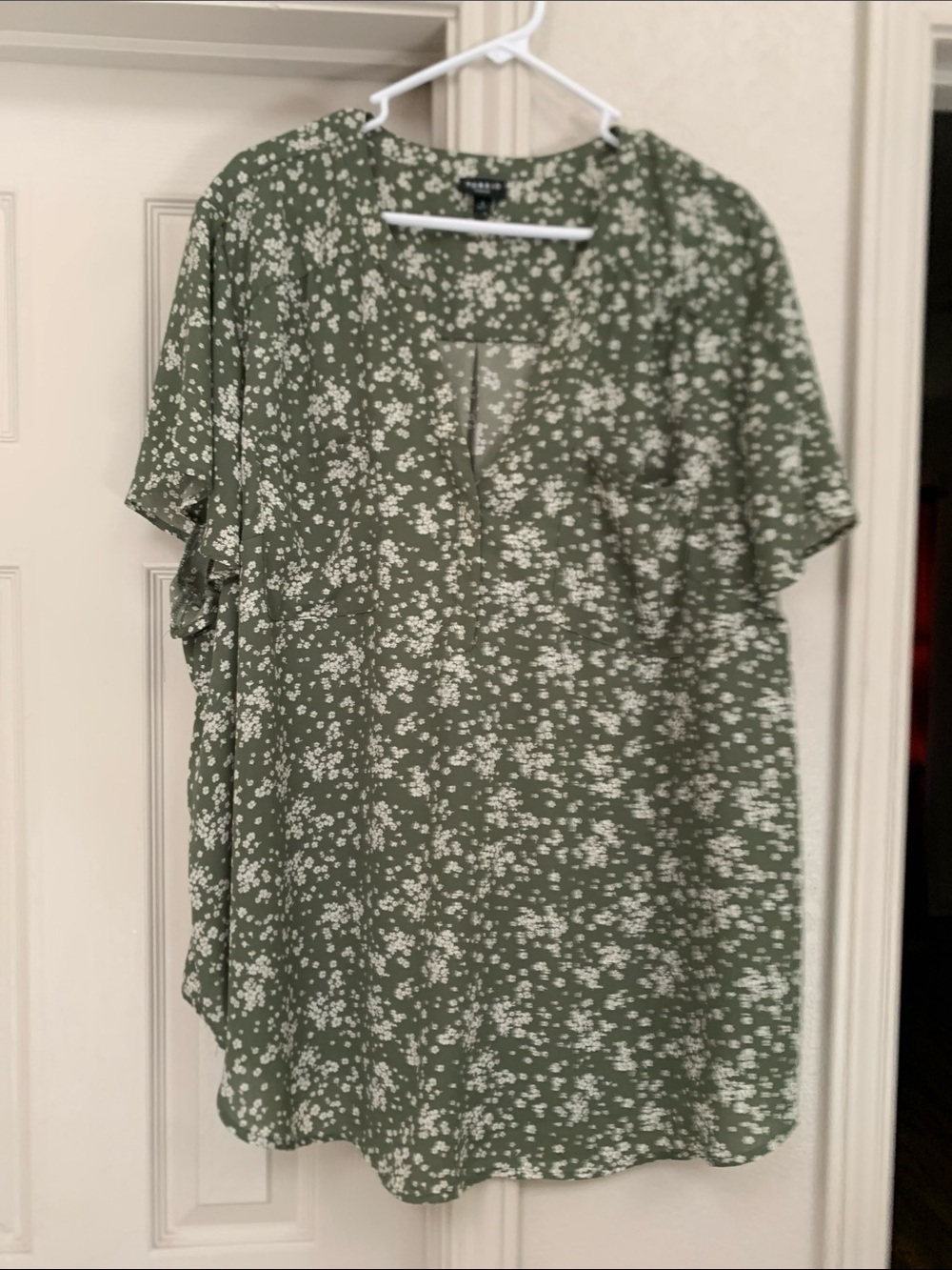 torrid Olive Green Floral Top